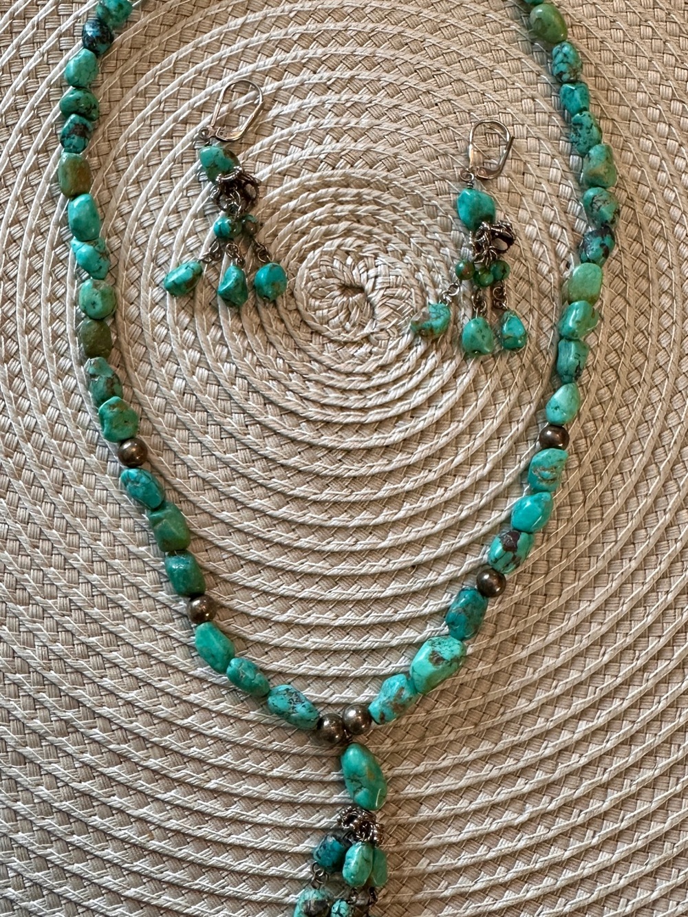 Studio Barse Turquoise Nugget Necklace and Earrings
